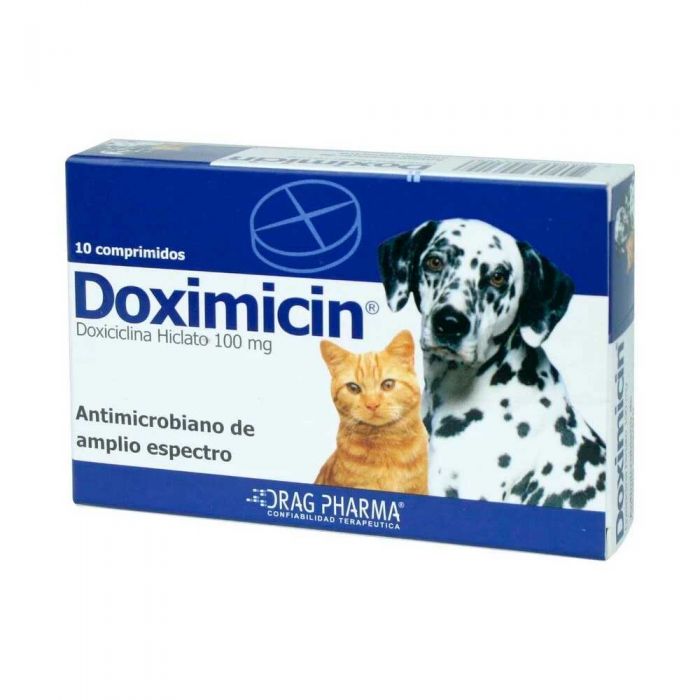 Doximicin 100mg Antibiótico de amplio espectro indicado para el tratamiento de enfermedades producidas por agentes susceptibles a la doxiciclina