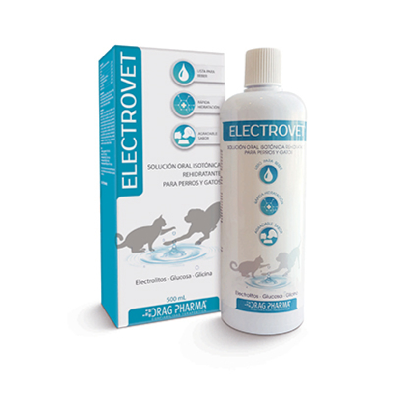 ELECTROVET 500 ml es una solución oral isotónicar para perros y gatos