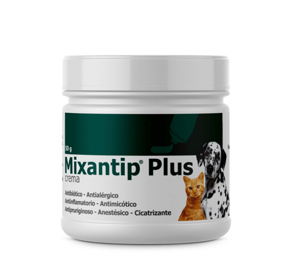 Mixantip Plus Crema 50gr es una crema dérmica antibiótica, antialérgica, antiinflamatoria, antimicótica, anestésica y cicatrizante.