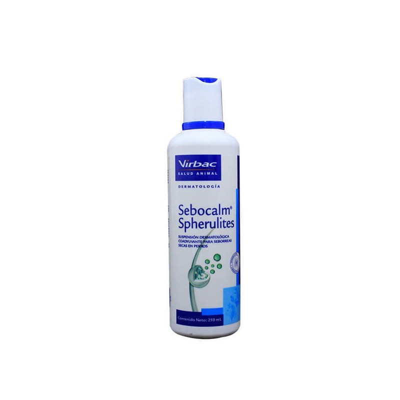 Sebocalm Spherulites 250ml es una solución suave especialmente desarrollada para perros y gatos. Su composición exclusiva contiene microcápsulas Spherulites