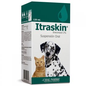 Itraskin Suspensión Oral 120mL antimicótico indicado para el tratamiento de infecciones fúngicas causadas por microorganismos susceptibles al Itraconazol