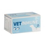 Vetinmune 120 Comprimidos es un suplemento nutricional para perros y gatos a base de proteína de avena, jalea real fresca, Ginseng, vitaminas y minerales.