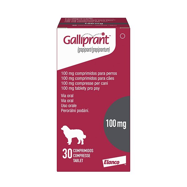 Galliprant 100 mg es un Antiinflamatorio y analgésico no esteroidal para el tratamiento del dolor asociado a artrosis de leve a moderada en perros.