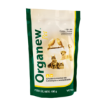 Organew Pet 100gr es un suplemento alimenticio que contiene aminoácidos, vitaminas, probióticos y prebióticos indicado para perros, gatos y aves