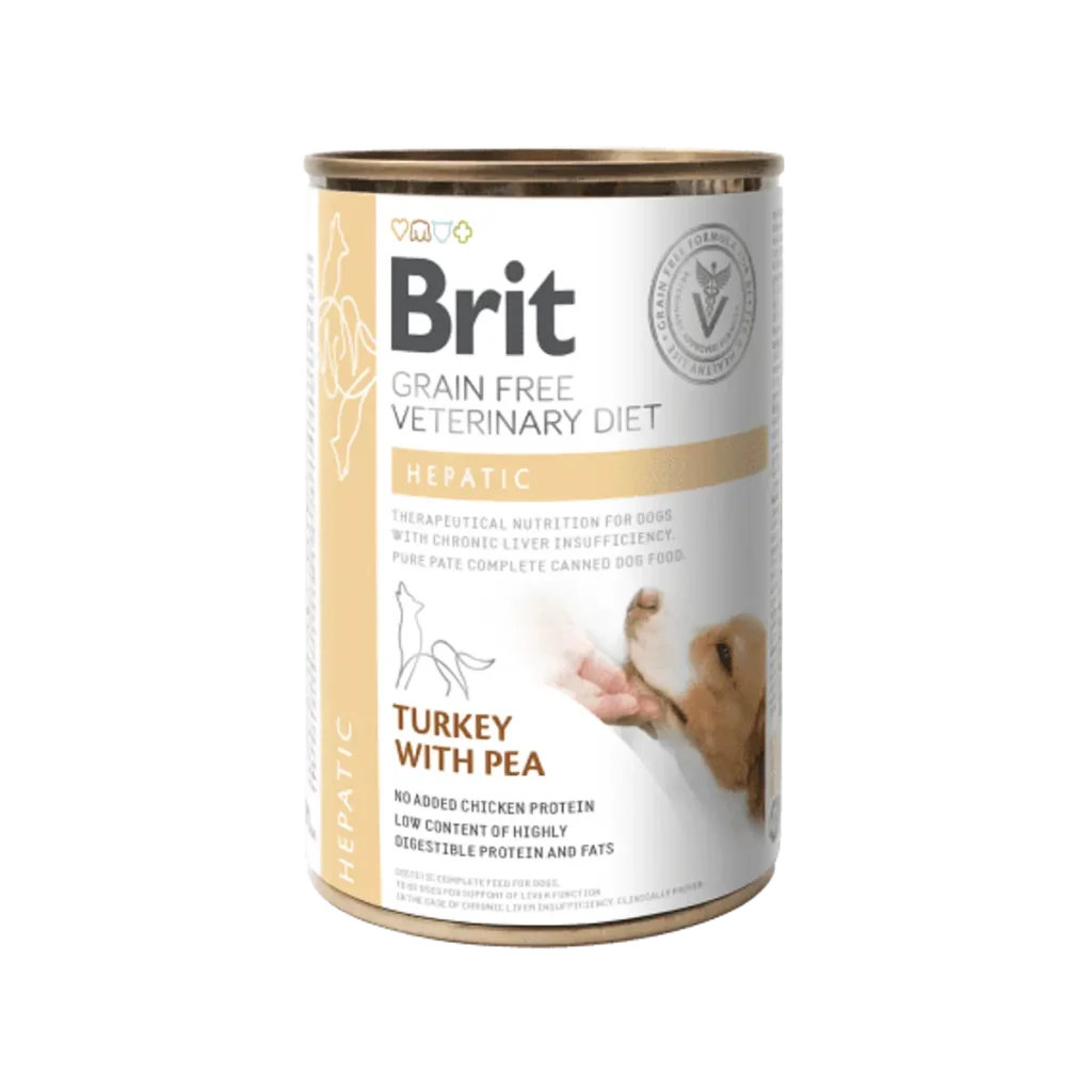 Brit Veterinary Diet Hepatic es un alimento completo y balanceado para perros con funciones hepáticas dañadas.