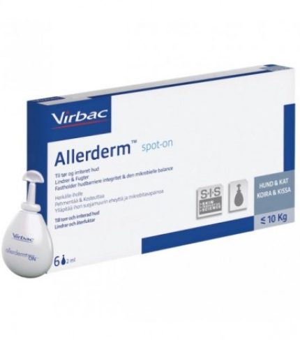 Allerdrem Spot-On 2 mL es una emulsión en pipeta que protege la barrera cutánea con una combinación de ceramidas, ácidos grasos y colesterol